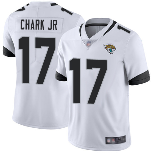 Men Nike Jacksonville Jaguars 17 DJ Chark Jr White Stitched NFL Vapor Untouchable Limited Jersey